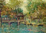 Lin Dachuan, West Lake, Oil on canvas