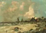 Guan Zilan, Seaview, 1932, Oil on canvas