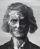 Yan Pei-ming, Portrait de Brigitte Gairard, 1998, Oil on canvas
