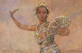 Wim Hofker, Danseuse balinaise à l'éventail, 1939, Oil on board