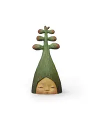 Moe Nakamura, Grow Longer, 2018, Wooden sculpture, paint