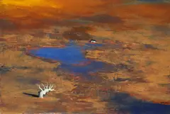 Yang Din, La Terre Rouge, 1996, Acrylic on canvas