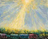 Wu Bu Yun, The Rising Sun, 1996, Oil on canvas