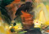 Vibrations lumineuse  (Splendid Light) by Chu Teh-chun, 1986, Oil on canvas, sold Dec 2011
