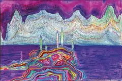 Yuxing Huang, Landscape, 2017, Acrylic on canvas