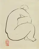 Nu Assis by Sanyu, 1920-1930, Ink on paper, sold Jun 2017