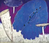 Yang Din, Lotus (diptych), 1991, Oil on canvas