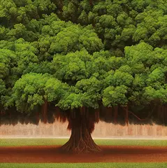 Yeh Tzu Chi, Big Banyan Tree, 2013-2014, Tempera and oil on linen