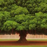Yeh Tzu Chi, Big Banyan Tree, 2013-2014, Tempera and oil on linen