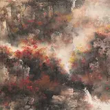 He Baili, Autumn Landscape, 2014-2015, Mounted scroll, ink and color on paper