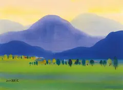 Hsieh Hsiao-De, Green Field, 2010, Watercolor on paper
