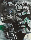 Antoni Clavé, Guerrier aux feuilles, 1973, Oil on canvas