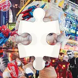 Auguste, Marilyn vs Iron Man, 2014, Mixed media on aluminum plate