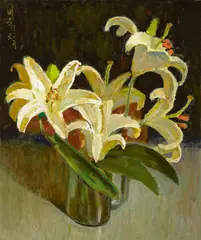Min Xiwen, Lilies, 2004, Oil on canvas
