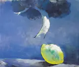 Yang Din, L'arbre et citron (Tree and Lemon), 2000, Oil on canvas