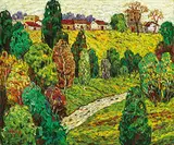 Lin Yao-sheng, Small Town, 1993, Oil on canvas