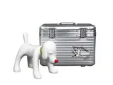 Yoshitomo Nara, Doggy Radio x RIMOWA, 2011, Fiberglass, edition no 183/200 (radio); aluminium (suitcase), edition no. 183/200