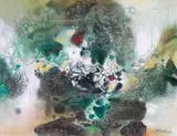 Voiler VI by Chu Teh-chun, 1986, Oil on canvas, sold Jun 2013