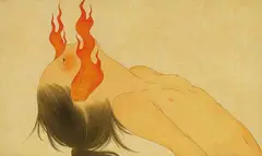 Not Angry by Ikumi Nakada, 2015, Oil and pencil on paper, sold Jun 2022