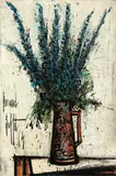 Bernard Buffet, Delphiniums Bleus, 1964, Oil on canvas