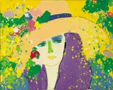 Walasse Ting, Do You Like My Yellow Hat?, 1979, Acrylic on canvas