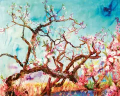 Zhou Chunya, Peach Blossoms, 2008, Oil on canvas