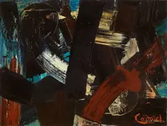 Michel Cadoret, Composition, c. 1950s, Oil on canvas
