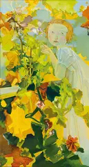 Girl in Garden by Xia Junna, 2010, Oil on canvas, offered Dec 2016