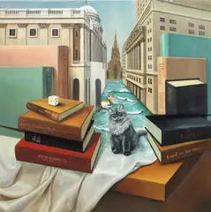 Lee Kyoung-mi, Wallstreet on the Table, 2009, Oil on wooden board