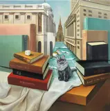 Lee Kyoung-mi, Wallstreet on the Table, 2009, Oil on wooden board