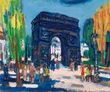 Liāu Kè-chhun, Arc de Triomphe, Paris, 1971, Oil on canvas
