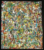 George Chann, Abstract, c. 1970s-1980s, Mixed media on canvas