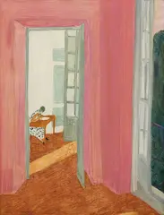 Pierre Boncompain, La Chambre Rose, Oil on canvas