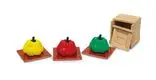 Pumpkins (Yellow, Red, Green) (a set of 3) by Yayoi Kusama, 1998, Resin, edition 11/30, offered Dec 2021