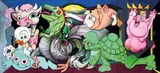 Ron English, Delusionville Guernica, 2018, Acrylic on canvas
