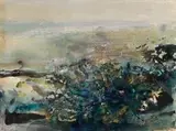 Sans Titre by Zao Wou-ki, 1979, Watercolor on paper, sold Dec 2020