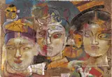 Shi Hu, Three Emperors, Oil on canvas