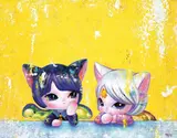 Yosuke Ueno, Lazy Cats, 2023, Acrylic on canvas
