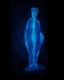 Hui Li, Acupoints, 2004, Acrylic board, neon lamp, stainless steel