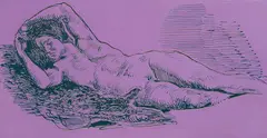 Mel Ramos, Reclining Nude, 1990, Oil on canvas