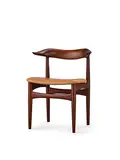 Knud Færch, Model 521 Cow horn Chair, 1958, Teak, natural leather