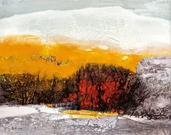 Jan Chin-shui, Tianshan Mountain, 1999, Mixed media on canvas