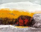 Jan Chin-shui, Tianshan Mountain, 1999, Mixed media on canvas