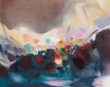 Effusion by Chu Teh-chun, 2004, Oil on canvas, sold Dec 2005