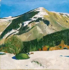 Poulains dans la neige by René Genis, Oil on canvas, offered Dec 2024