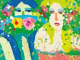 I Tell You a Beautiful Story by Walasse Ting, 1985, Acrylic on canvas, offered Jun 2017