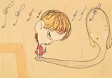 Untitled by Yoshitomo Nara, 1995, Pen and colored pencil on paper, offered Jun 2019