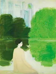 André Brasilier, Central Park, 1983, Oil on canvas