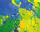 Soft Wind Pass Sunshine by Walasse Ting, 1969, Acrylic on canvas, sold Dec 2009