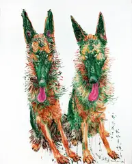 Zhou Chunya, We are TT, We are Angry Youth, 2008, Oil on canvas